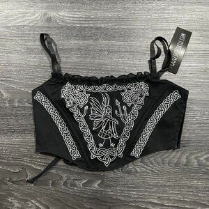 dollskill mushroom fairy crop top